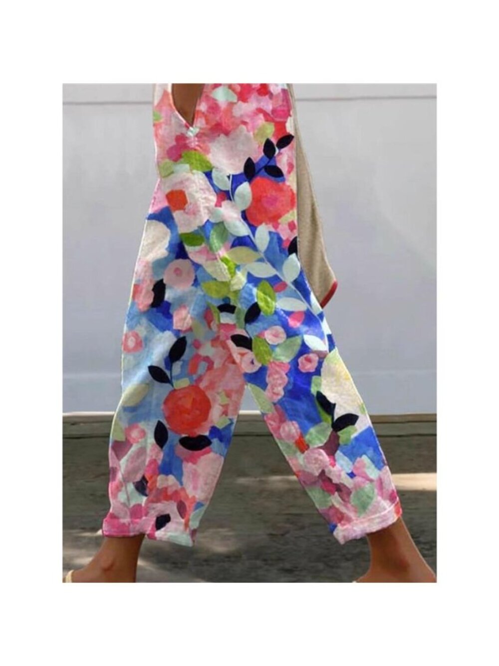 Floral Print Loose Casual Pants